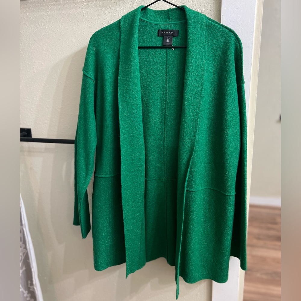 Green felt coat 100% wool